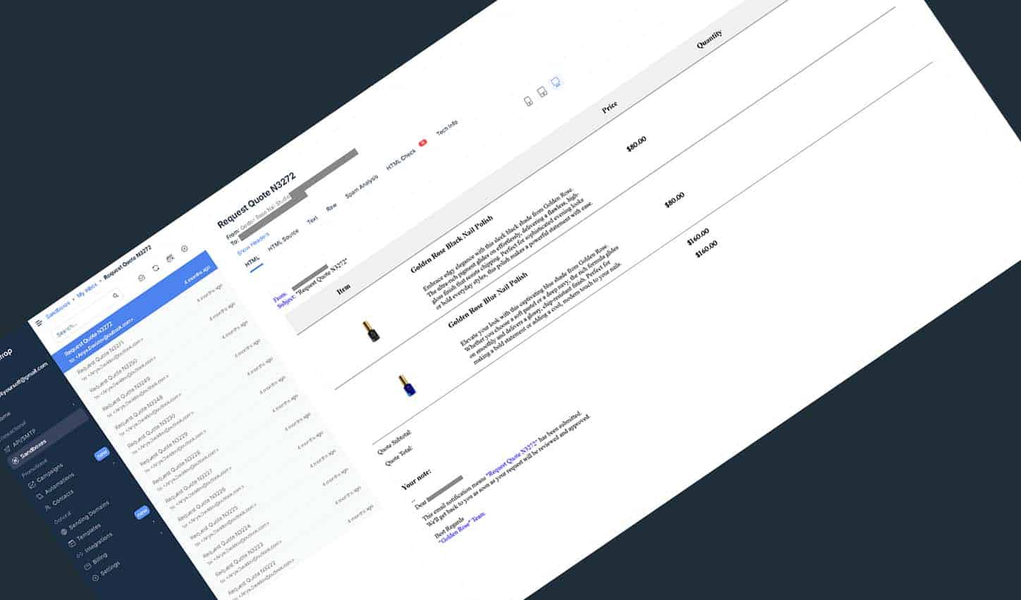 quote request mail example